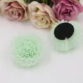 Hellgrüne Mesh-Blume DIY Zubehör Detail, ideal für handgemachte Haarschmuck und Schuhdekoration. - Mesh Blume (B2-1) / Ca. 4,5 cm Durchmesser / Hellgrün