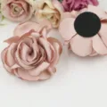 DIY handgemachte Stoff Rosen Blumen Accessoires, grosse künstliche Blumen für Haarschmuck und Deko. - Mittel (Ca. 6,8 cm) / Koreanisches Lila