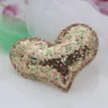 DIY goldglitzer Herz Haaraccessoire Material, ideal für handgemachte Kinderbastelgeschenke. - Herzform (J1-4) / Glitzer Gold (Herz)
