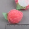 DIY fabric rose flower hair accessory apparel craft pink organza floral material detail view - Candy Red Semi-finished (X3-2)