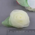 Chiffon rose flower accessory handmade DIY craft material for clothing hair decor white - Crystal Yellow Semi-finished (X3-2)