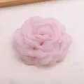 Korean style handmade burnt edge sheer camellia flower DIY hair accessory material bridal. - Pink (F2-7)