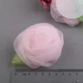 Pink chiffon handmade flower DIY hair accessory corsage material craft supply detail view. - Light Pink Semi-finished (X3-2)