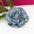 Handgemachte Stoff Rosenblüte DIY Bekleidungszubehör große Blumen für schöne Haardeko - Groß (Ca. 8,5 cm) / Denim-Blau