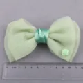 Hellgrüne Chiffon Schleife Haarschmuck mit kleiner Rose, perfekt für DIY Basteln und Dekoration. - Schleifenzubehör (T4-4) / Matcha-Grün