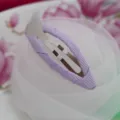 Light purple ribbon wrapped BB hair clip children cute hair accessory variant style. - Violet