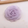 Light purple handmade fabric camellia flower DIY hair accessory wedding dress material. - Light Purple (F2-7)