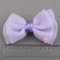 Helllila Mesh Schleife Haarschmuck mit rosa Rose DIY handgemachte süße Haarnadel Dekoration - Schleifenzubehör (T4-4) / Lila