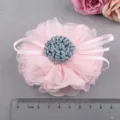 Handgemachte rosa Tüll Stoffblume DIY Haarschmuck Kleidung Dekoration Schuhblume Handwerk. - Halbfabrikat (D3-5) / Hellrosa