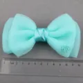 Mintgruene Chiffon Schleife Haarschmuck DIY handgemachte Blumen Schleife fuer Schuhe Deko - Schleifenzubehör (T4-4) / Himmelblau