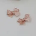 Roze strik DIY accessoire, schattige satijnen strikknop voor haarspelden en decoratie. - Strik Stijl (11) / Khaki