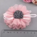 Rosa Tüll Blume Haarschmuck Stoff DIY Handwerk Dekoration Besatz mit Massstab. - Halbfabrikat (D3-5) / Mittelrosa