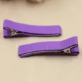 Lila vollstoffummantelte Haarklammer Haarspange DIY handgemachte Haarschmuck Material - 4.8cm Packung / Lila