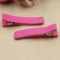 Rosa stoffummantelte Haarklammern, handgemachte Haarspangen Accessoires für DIY Styling und Alltag. - 4.8cm Packung / Fuchsia