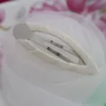 White grosgrain ribbon wrapped snap hair clip simple daily hair accessories - Off White
