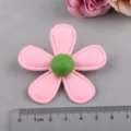 DIY Handgemachte Filz Fünf Blütenblatt Blume Zubehör Kinder Haarschmuck Material Rosa - Hellrosa