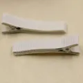 Weiße stoffummantelte Haarklammern, voll bedeckte Sicherheitsklammern für DIY Haarschleifen. - 4.8cm Packung / Beige Aprikose