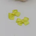 DIY petits nœuds en ruban de satin jaune pour décoration de cadeaux et accessoires de cheveux. - Jaune