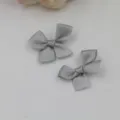 Petits nœuds en ruban de satin gris accessoires cheveux DIY nœuds décoratifs pour cadeaux - Gris