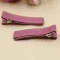 Handgefertigte stoffbezogene Haarklammern in Altrosa süße Sicherheits-Haar-Accessoires. - 4.8cm Packung / Dunkelviolett