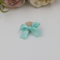 DIY Petit Noeud Papillon en Tissu Cyan, Accessoire Bouton Fait Main pour Decoration Cadeau - Vert clair