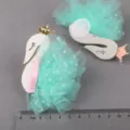 Kinder Schwan Netz Haarspangen DIY handgemachte Stoff Krone Haarschmuck süss Kopfschmuck - Fluoreszierendes Grün