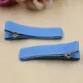 Blaue stoffbezogene Haarklammern, handgefertigte DIY Haarschmuck Accessoires, sichere Clips. - 4.8cm Packung / Himmelblau