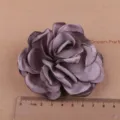 Handgemachte Stoff Rosenblüte DIY Haarschmuck für Hochzeitsstrauch Party Deko dunkelgrau - Groß (Ca. 8,5 cm) / Camel