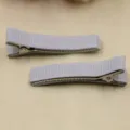Graues stoffbezogenes Haarspangen Set, handgemachte DIY Haar-Accessoires Haarnadeln für Damen. - 4.8cm Packung / Grau