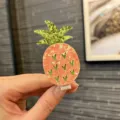 Süße Glitzer Ananas Haarspange für Mädchen funkelnde Frucht Seitenklammer Haarschmuck - Grün