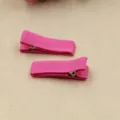 Handgemachte rosa bandummadelte Haarklammern, sichere Stoff-Entenschnabelklammern DIY. - 3.5cm Größe / Fuchsia