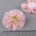 Rosa Tüll Stern Haarspange Zubehör DIY Handwerksmaterial, süße Netzblume für Haarschmuck. - Wassermelonenrot