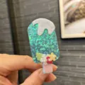 Kinder süße Glitzer-Eis am Stil Haarspange süße Seitenhaarnadel modischer Haarschmuck - Weiß