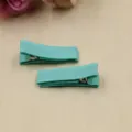 Mintgrüne stoffbezogene Entenschnabel Haarklammern, süße DIY Haarschmuck Accessoires. - 3.5cm Größe / Hellgrün