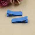 Blaue, vollständig stoffbezogene Haarklammern, süße Schleifen-Haarnadeln für den Alltag. - 3.5cm Größe / Himmelblau