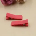 Rosa Stoff umwickelte Haarklammern, handgemachte DIY Haar-Accessoires, süße Seitenhaarnadeln. - 3.5cm Größe / Wassermelonenrot