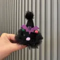 Kids Halloween Mini Witch Hat Hair Clip Spooky Bat Tulle Hairpin Party Costume Accessory - Black U1-3 Clip
