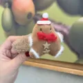 Cute Christmas gingerbread man hair clip plush winter side bar cute holiday hair accessories for kids - Hair Clip / Copper (BB Clip)
