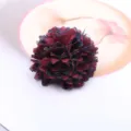 Handgemachte Stoffblume DIY Zubehör, dunkelrote und blaue Mesh Lagen Haarschmuck Basteln. - Neu Weinrot Halbfabrikat (C1-5)