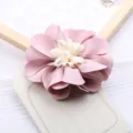 Handgefertigte rosa Stoffblume DIY Haarschmuck Kinder Stirnband Dekorationsmaterial. - Haarspangen-Stil / Lotosrosa