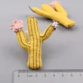 Gelbe Kaktus Haarklammer DIY Stoff Haarnadel handgemachte Haaraccessoire fuer Frauen. - Kaktus (215) / Zitronengelb
