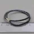 Black sparkly hair tie elastic hair rope with metal tube connector daily hair accessory - Graffiti Black Metal Clasp