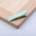 Hellgruene stoffbezogene Entenschnabel Haarklammer DIY Haaraccessoire Variante neu - 3.5cm Vollumhüllt / Hellgrün