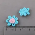 Handmade fabric flower DIY craft accessories for hair clips, shoes and clothing decoration. - Sky Blue
