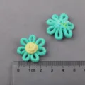 Handmade fabric flower accessories DIY hair clips clothing decorative material craft supplies - Light Green