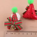 Weihnachtsbaum Hut DIY Haarklammer Zubehör mit rot grünem Pailletten Schleife Dekor. - Weihnachtsbaum Patch (TA4-3) / Helles Cyan