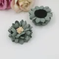 Mikrofaser DIY Blumen Zubehör für Haarklammern Handyhüllen handgefertigte Deko - Leder Halbzeug (B1-4) / Leder Hellgrünton