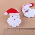 Weihnachten Haarnadel DIY Material Handgemachte Filz Weihnachtsmann Haarspange Kinder Bastelei. - Weihnachtsmann (Klassischer Stil) / Dunkelweinrot