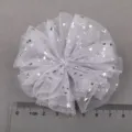 Silver grey mesh flower hair accessory DIY craft material sparkling star fabric decor. - Light Gray Semi-finished (668)