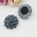 Graue Mikrofaser Blumen DIY Zubehör für Handyhüllen Haarschmuck Kleidung Schuhe Dekoration - Leder Halbzeug (B1-4) / Grau